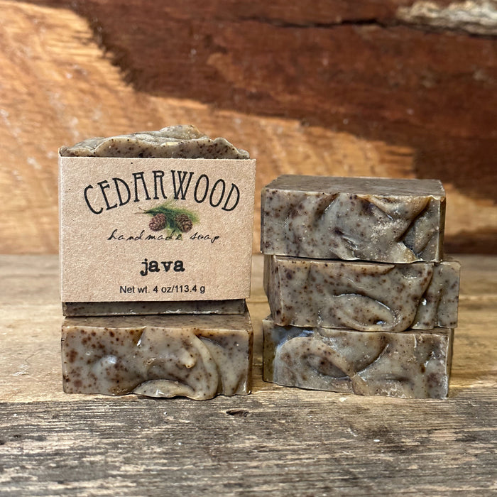 Five bars of coffee handmade soap