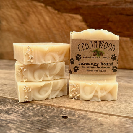 Five bars of dog shampoo handmade soap