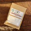 Small sample bag of homemade citrus laundry powder