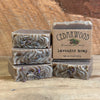 Five bars of handmade Lavender Hemp soap