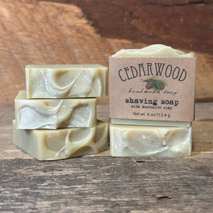 Five bars of handmade shaving soap