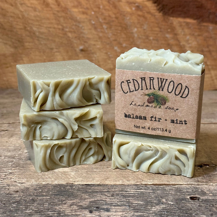 Balsam fir mint handmade soap