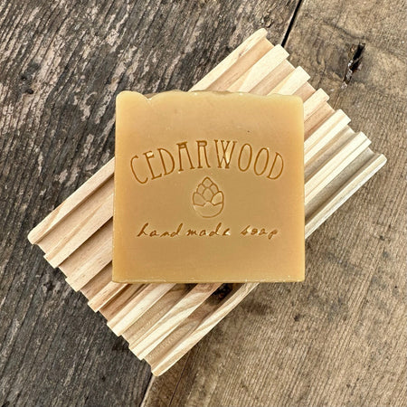 Handmade English Cedar beer soap
