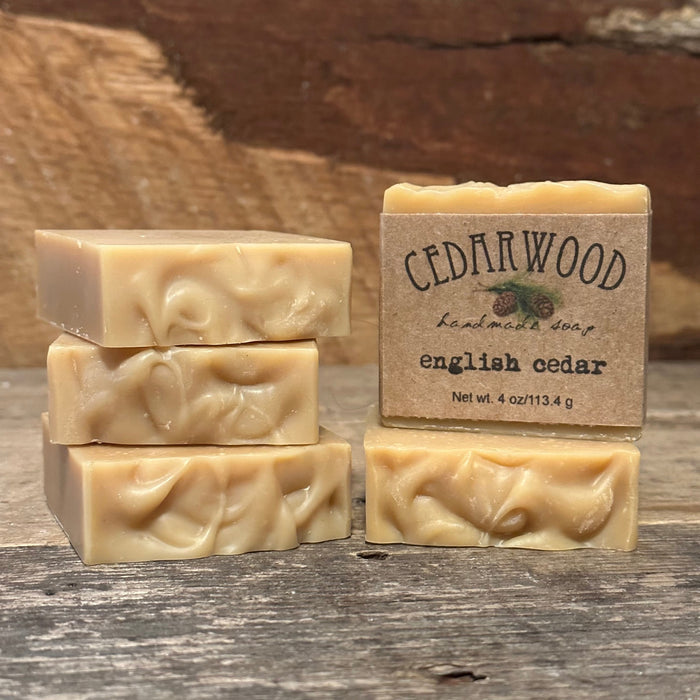 Handmade English cedar soap